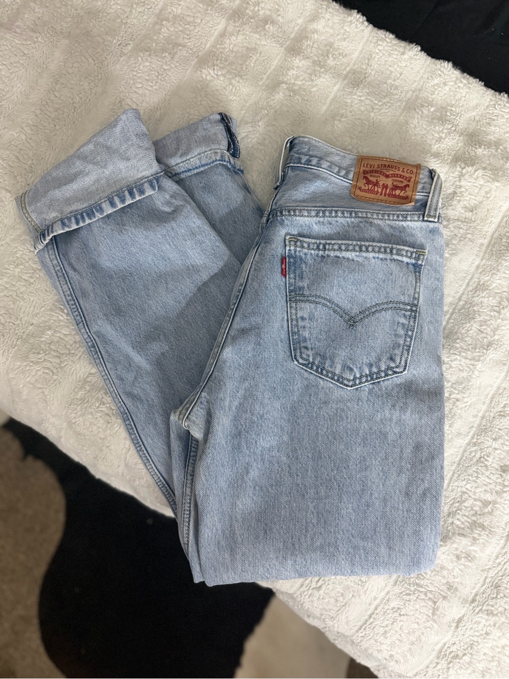 Levi's Light Blue High-Rise Straight Jeans